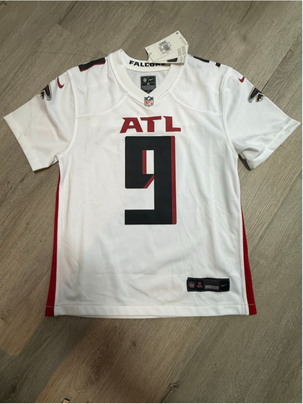Boys Nike Atlanta Falcons Michael Penix Jr. Jersey Size 10 White Black